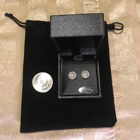 🌟NWT 1/10 CTW Diamond Earrings in Sterling Silver - Picture 3 of 4